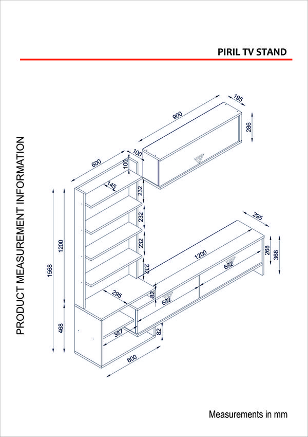 17 Stories Haddocks TV Stand for TVs up to 75" Wayfair.co.uk
